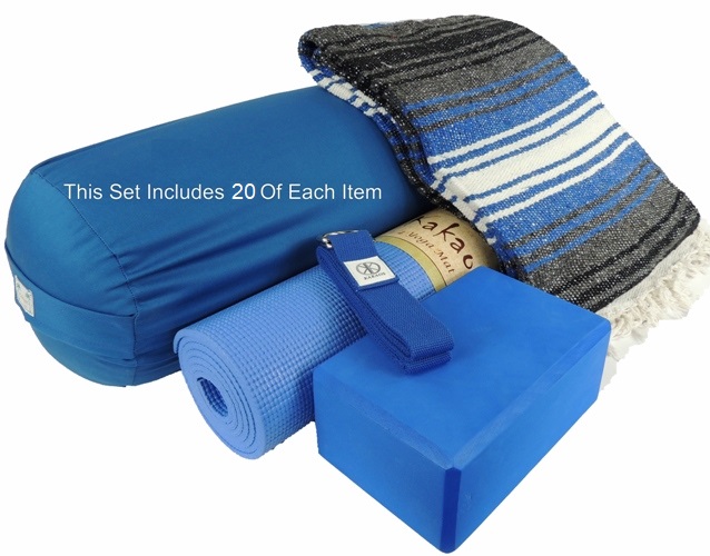 Kakaos Yoga Product Detail: Yoga Studio Blanket & Round Bolster Set 20, Yoga  Studio Sets, YMSBB20143RD